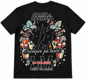 confeccion remera salsa bachata espalda